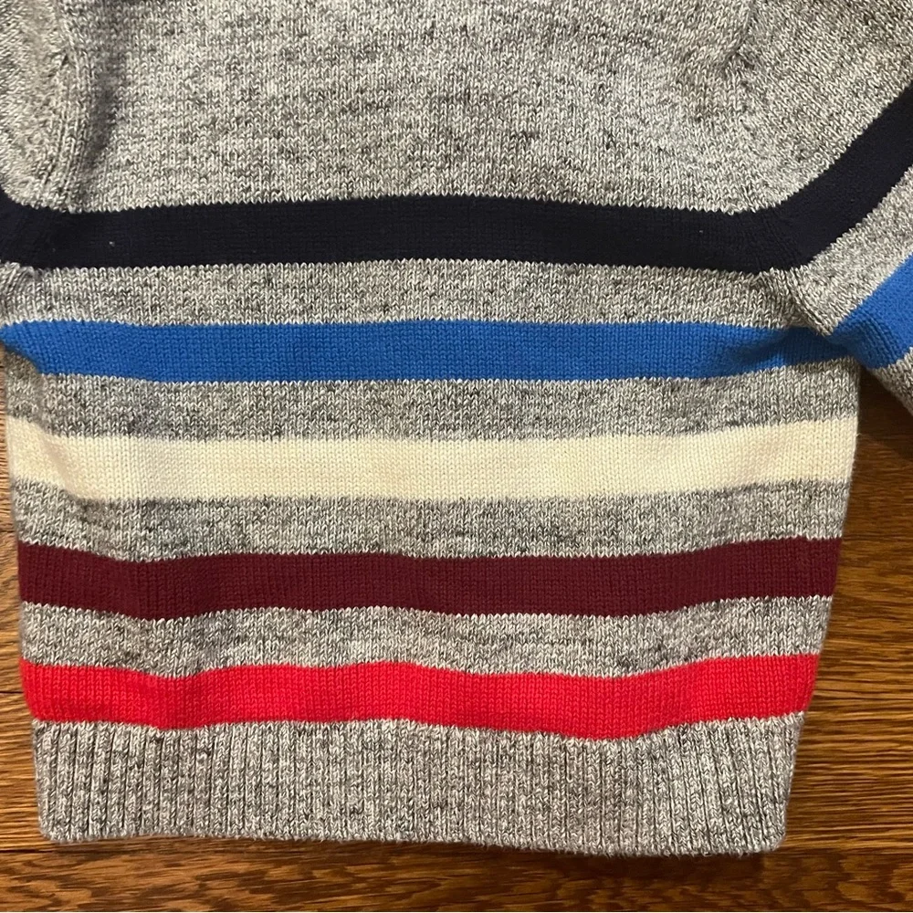 Baby Gap Gray Striped Collared Button Up Sweater Size 12-18 Months